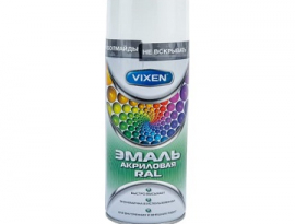ЭМАЛЬ-АЭРОЗОЛЬ АКРИЛОВАЯ 520мл БЕЛЫЙ СИГНАЛЬНЫЙ (RAL 9003)  VIXEN