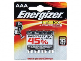 Батарейка Energizer  Е92 LR03  (4шт/упак)