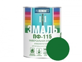 ЭМАЛЬ ПФ-115  0,9кг ЗЕЛЕНАЯ ПРОРЕМОНТ