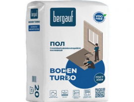ПОЛ НАЛИВНОЙ цементный самовыравнив.БЕРГАУ Boden Turbo 20кг