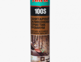 ГЕРМЕТИК AKFIX 100 S САНИТАРНЫЙ СИЛИКОН ПРОЗРАЧНЫЙ 280мл