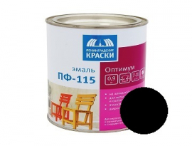 ЭМАЛЬ ПФ-115  0,9кг ЧЕРНАЯ ОПТИМУМ