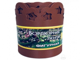 ЛЕНТА БОРДЮРНАЯ 20х900см полипропиленовая, коричневая PALISAD 64485