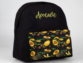 Рюкзак молодежный «Авокадо», 33х13х37 см, отд на молнии, н/карман, чёрный