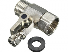 ЦМ КРАН-ТРОЙНИК  ВР1/2"хНР1/2"х1/4" под пластиковую трубку (под фильтр)