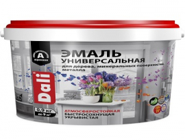 ЭМАЛЬ 0,9кг КОРИЧНЕВЫЙ ПОЛУМАТОВЫЙ ДАЛИ