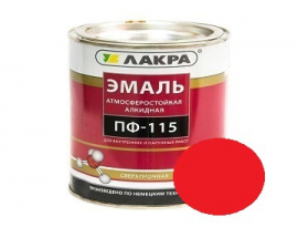 ЭМАЛЬ ПФ-115  1кг КРАСНАЯ ЛАКРА