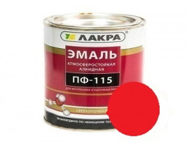 ЭМАЛЬ ПФ-115  2кг КРАСНАЯ ЛАКРА