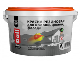 КРАСКА РЕЗИНОВАЯ 3кг СЕРЫЙ ГРАФИТ ДАЛИ