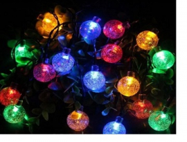 ГИРЛЯНДА светодиодные стеклянные шары с эффектом пузырьков 5м Мульти