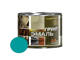 ГРУНТ-ЭМАЛЬ ПО РЖАВЧИНЕ  1,9кг 3 в 1 БИРЮЗОВАЯ
