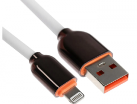 КАБЕЛЬ Lightning - USB, 6 A, оплётка PVC, 1 метр, белый