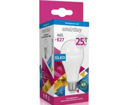 ЛАМПА СВЕТОДИОДНАЯ "Smartbuy" 25W Е27 ЛОН A65 6000K 133х65
