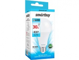 ЛАМПА СВЕТОДИОДНАЯ "Smartbuy" 30W Е27 ЛОН A60 4000K