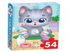 ПАЗЛ "Радостный котик", 54 элемента 6880857