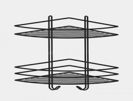 ПОЛКА для ванной 2-х ярусная с крючками