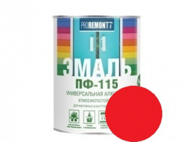 ЭМАЛЬ ПФ-115  0,9кг КРАСНАЯ ПРОРЕМОНТ