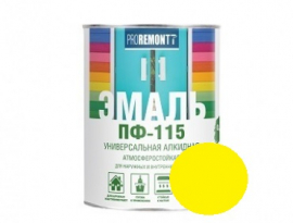 ЭМАЛЬ ПФ-115  0,9кг ЖЕЛТАЯ ПРОРЕМОНТ