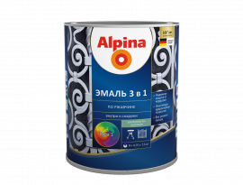 *ГРУНТ-ЭМАЛЬ ALPIHA ПО РЖАВЧИНЕ  0,75л 3 в 1 ЗЕЛЕНАЯ