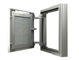 ЛЮК МЕТАЛЛ. ПОД ПЛИТКУ НА ПЕТЛЕ 300х400 D3040 ceramo steel