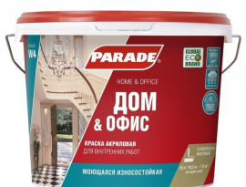 КРАСКА ИНТЕРЬЕРНАЯ 10л ПАРАД W4 АКРИЛОВАЯ