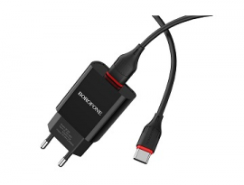 ЗАРЯДНОЕ УСТРОЙСТВО Borofone BA20A, 1 USB, 2.1 А, чёрное