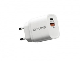 ЗАРЯДНОЕ УСТРОЙСТВО Exployd EX-Z-1128, USB/USB-C, 3 А, 20 Вт, быстрая зарядка